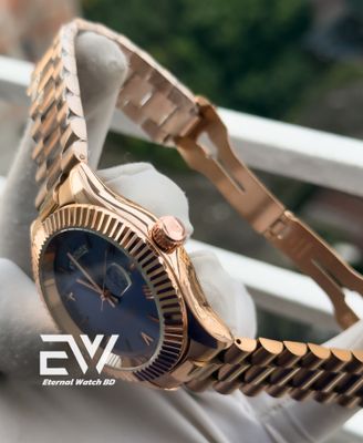 ROLEX CHAIN BLUE DIAL ROSE GOLD BODY_img_1