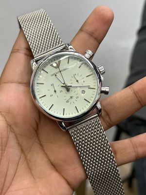ARMANI MESH CHAIN GLOSSY FS WHITE DIAL