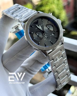 ARMANI CHAIN MATTE GRAY DIAL SILVER CASE_img_0