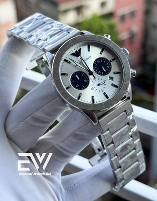 ARMANI CHAIN MATTE SILVER CASE WHITE DIAL_img_0