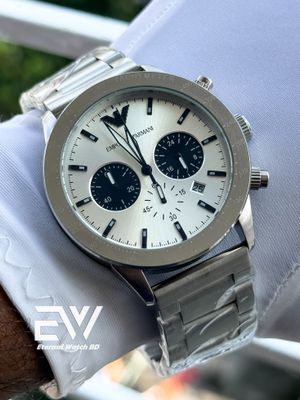 ARMANI CHAIN MATTE SILVER CASE WHITE DIAL_img_1
