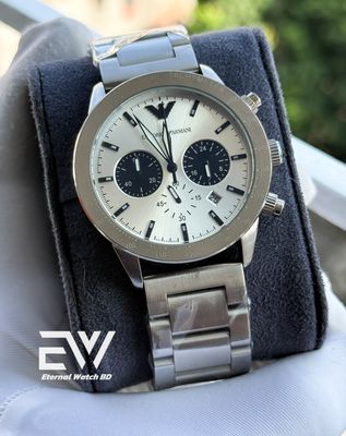 ARMANI CHAIN MATTE SILVER CASE WHITE DIAL_img_2