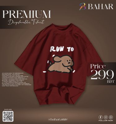 Drop Shoulder T-Shirt (Run to Puppies)_img_7