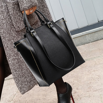100% Genuine Leather One Shoulder Large Capacity Ladies Bag_img_1