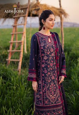 Asim Jofa - Embroidered Luxury Lawn 3 Pcs_img_2
