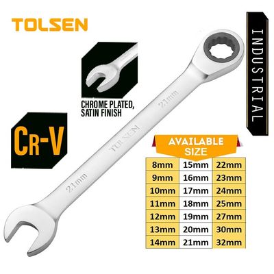 Tolsen Fixed Combination Rachet Spanner (8 to 32mm) Cr-V Heavy Duty_img_0