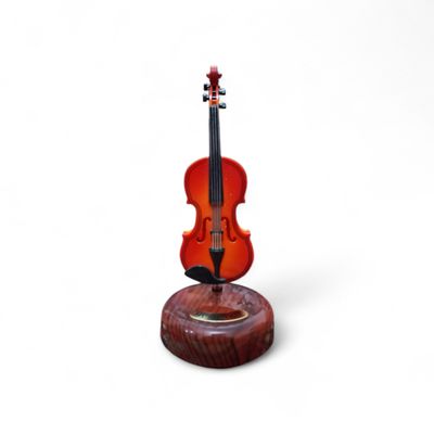Vintage Violin Music Box Showpiece Classic Table Décor_img_0
