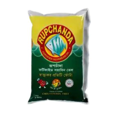 Rupchanda Fortified Soyabean (poly) Oil 1Ltr(রূপচাঁদা ফোর্টিফাইড সয়াবিন (পলি) তেল)_img_0