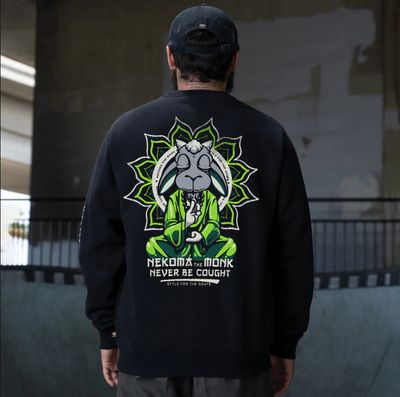 Premium Oversized Sweatshirt Nekoma the Monk_img_0