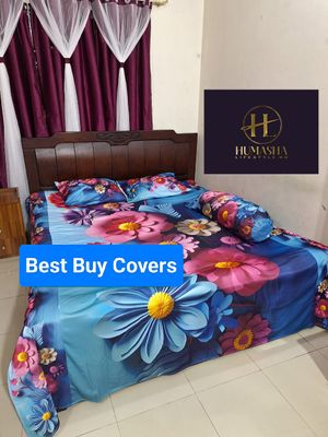 3D bed cover with 2 head pillows and 1 side pillow cover_img_3