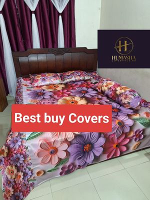 3D bed cover with 2 head pillows and 1 side pillow cover_img_1