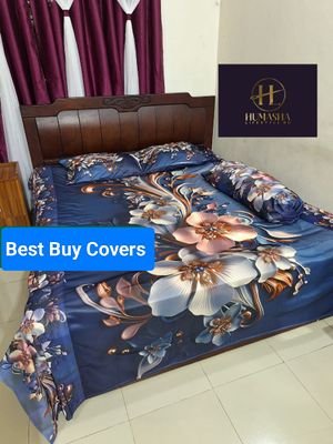 3D bed cover with 2 head pillows and 1 side pillow cover_img_2