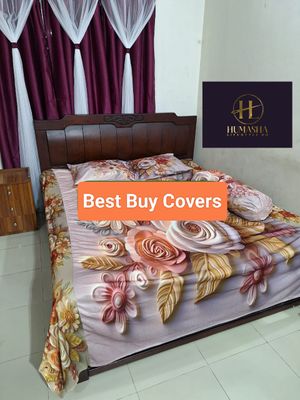 3D bed cover with 2 head pillows and 1 side pillow cover_img_4