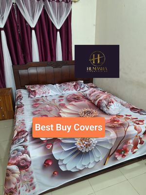 3D bed cover with 2 head pillows and 1 side pillow cover_img_8