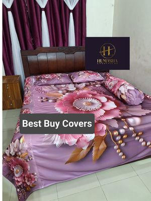 3D bed cover with 2 head pillows and 1 side pillow cover_img_9