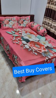 3D bed cover with 2 head pillows and 1 side pillow cover_img_11