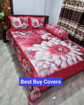3D bed cover with 2 head pillows and 1 side pillow cover_img_13