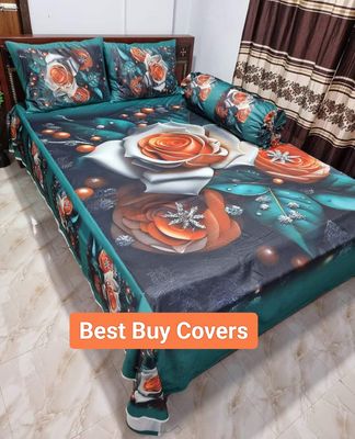 3D bed cover with 2 head pillows and 1 side pillow cover_img_14