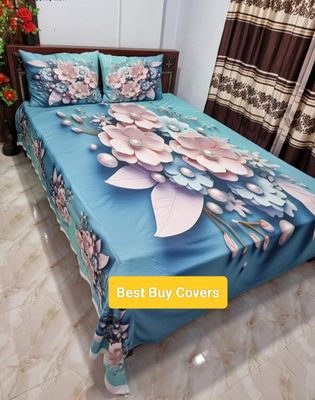 3D bed cover with 2 head pillows and 1 side pillow cover_img_17