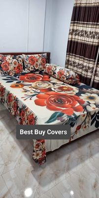3D bed cover with 2 head pillows and 1 side pillow cover_img_19