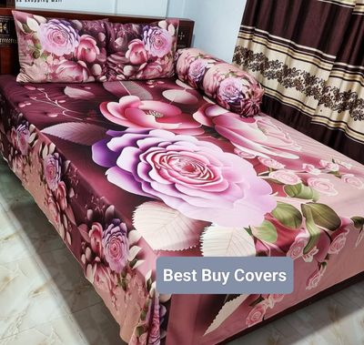 3D bed cover with 2 head pillows and 1 side pillow cover_img_21
