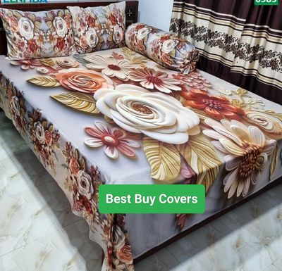 3D bed cover with 2 head pillows and 1 side pillow cover_img_22