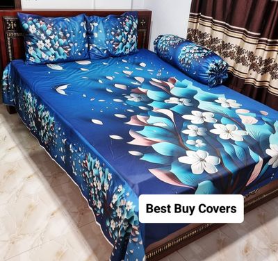 3D bed cover with 2 head pillows and 1 side pillow cover_img_23
