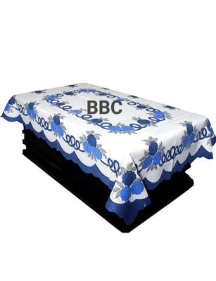 Deaisy Blue and White Bouquet 4 seater (centre) table cover (60/40 inch)_img_1