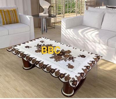 Deaisy Blue and White Bouquet 4 seater (centre) table cover (60/40 inch)_img_2