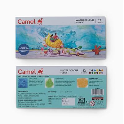 Camel Student Water Color Tube-5Ml Each,12 Shades._img_3
