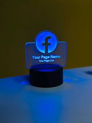 Customizable Facebook Logo Design Acrylic Multicolor Night Lamp_img_0