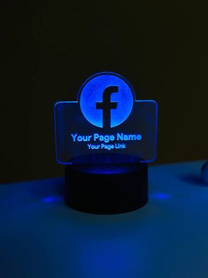 Customizable Facebook Logo Design Acrylic Multicolor Night Lamp_img_1