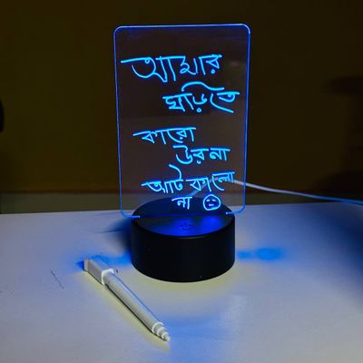 GearUP Acrylic Multicolor Night Lamp with Writable Board and Eraser Pen_img_0