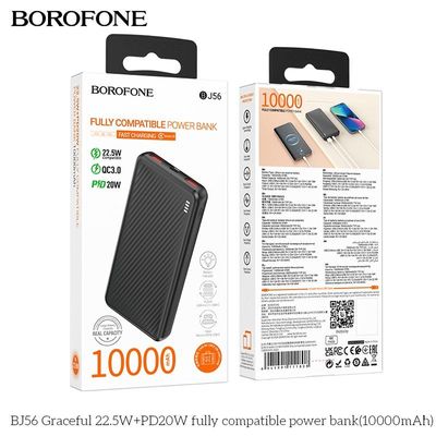 Borofone BJ56 Graceful 22.5+PD20W Power Bank 10000mah, black_img_0