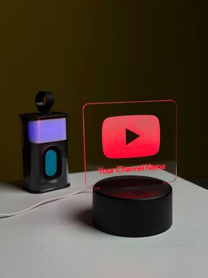 Customizable Youtube Logo Design Acrylic Multicolor Night Lamp_img_0