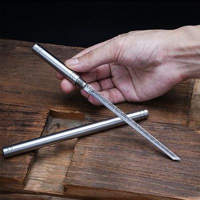 Overlord stick mini stainless steel household fruit peeling knife camping carry-on stick tea knife creative small straight knife_img_2