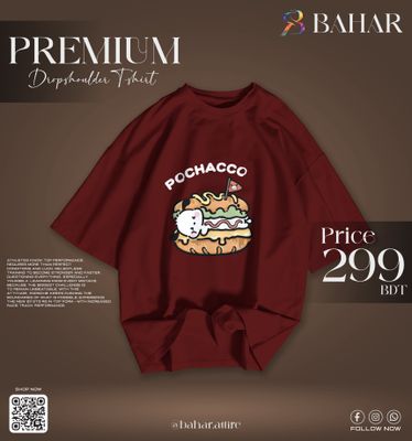 Drop Shoulder T-Shirt (Pochacco)