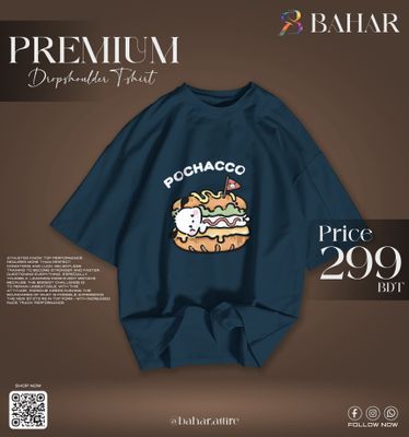 Drop Shoulder T-Shirt (Pochacco)_img_2