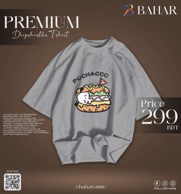 Drop Shoulder T-Shirt (Pochacco)_img_4