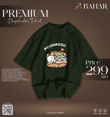 Drop Shoulder T-Shirt (Pochacco)_img_5