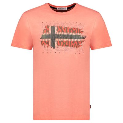 T-Shirt Men Short Sleeve with Coral Flag_img_0