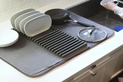 Kitchen Drying Mat with Rack_img_1