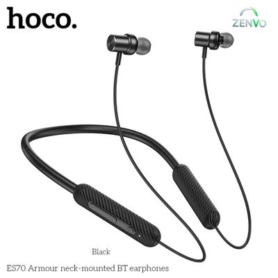 Hoco ES70 Long Battery Backup Bluetooth Neckband – Black Color_img_0