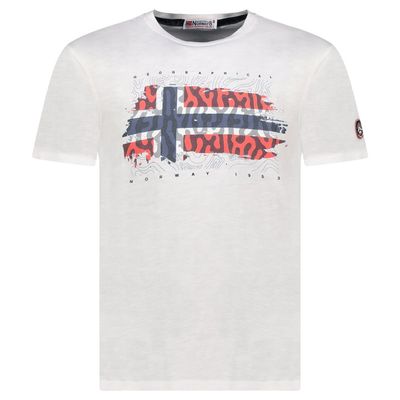 T-Shirt Men Short Sleeve with White Flag_img_0