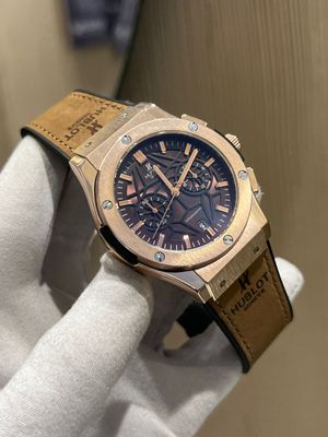 Hublot Spider Dial Rose Gold Case Brown Dial Velvet Belt AA_img_0