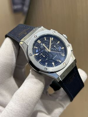 Hublot Spider Dial Silver Case Blue Dial Velvet Belt AA_img_0