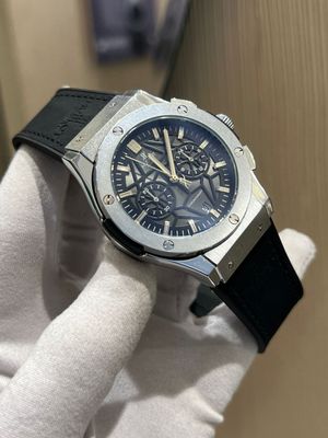 Hublot Spider Dial Silver Case Black Dial Velvet Belt AA_img_0
