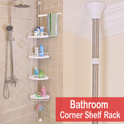 Adjustable Bathroom Corner Shelf Rack_img_0