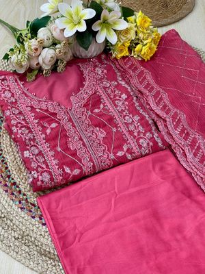 Semi –Embroidery & Sequence Work Party dress_img_1