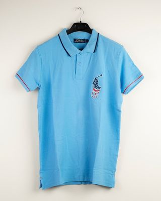 RL P1 100% Combed Cotton Polo Sky Blue_img_0
